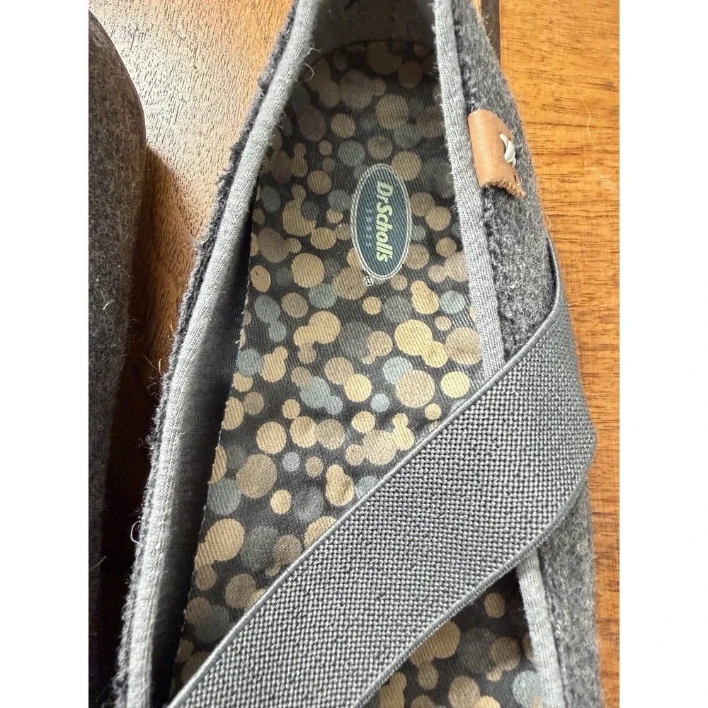 DR. Scholl's Women's 8 Jewel flats, Wool Warm gray Mary Jane Slip On Loafer
